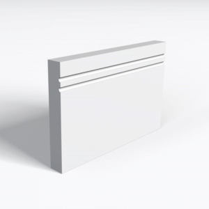 2 Square Grooves MDF Skirting Board
