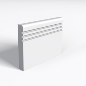 3 Square Grooves MDF Skirting Board